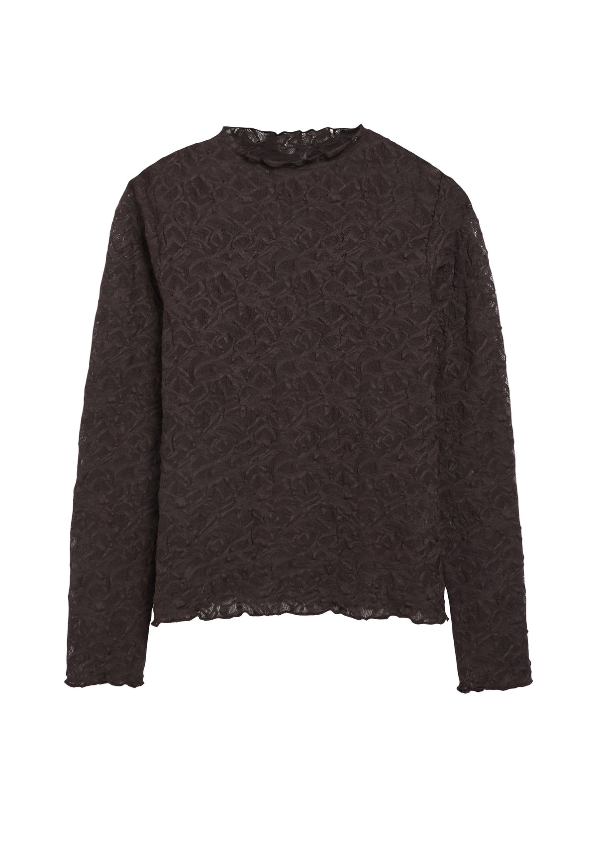 Spitzenshirt mit Stehkragen von s.Oliver BLACK LABEL
