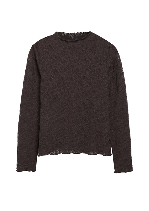 Spitzenshirt mit Stehkragen von s.Oliver BLACK LABEL