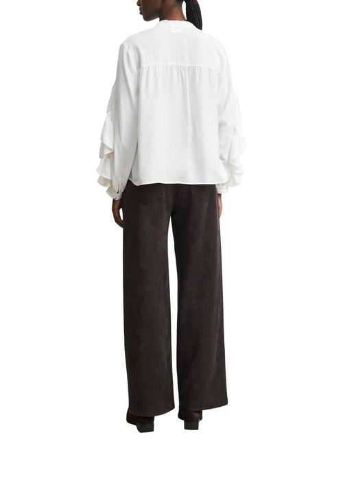 Wide-Leg-Hose in Velours-Optik von Comma