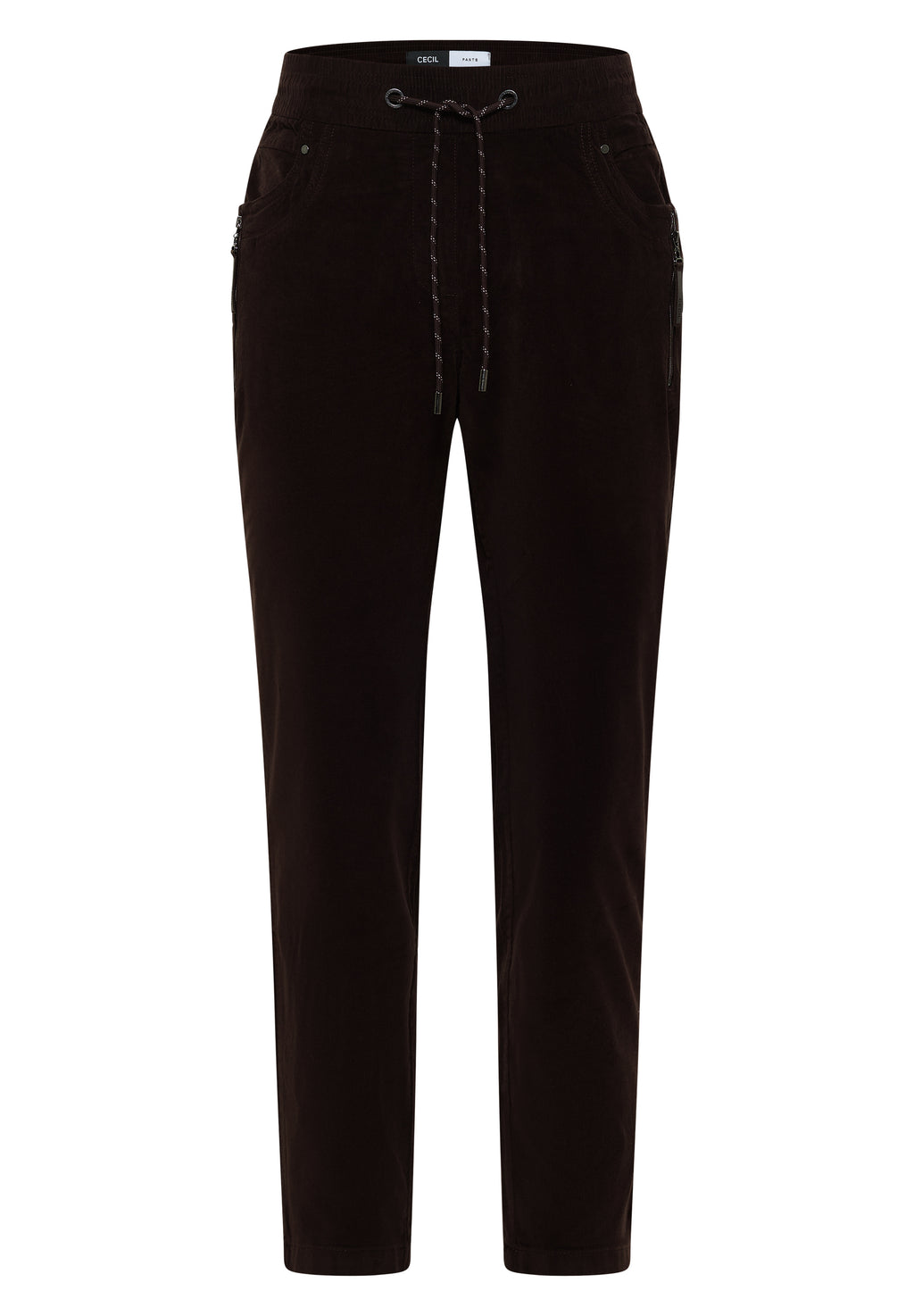 Mid Waist Slim Leg Hose im Casual Fit