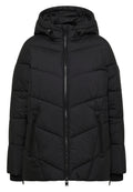 Puffer-Jacke in Midi-Länge mit Kapuze