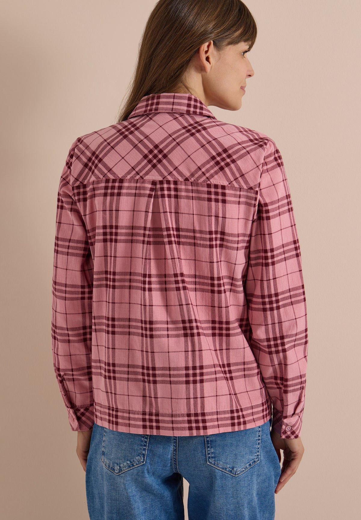 Langarm Hemdbluse mit Karomuster