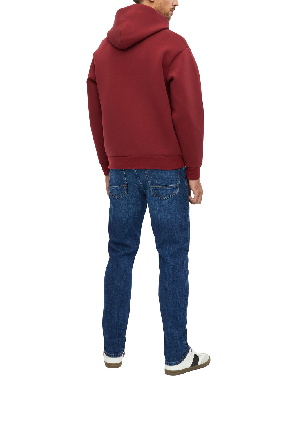Jacke aus Scuba mit Kapuze in Rot von s.Oliver