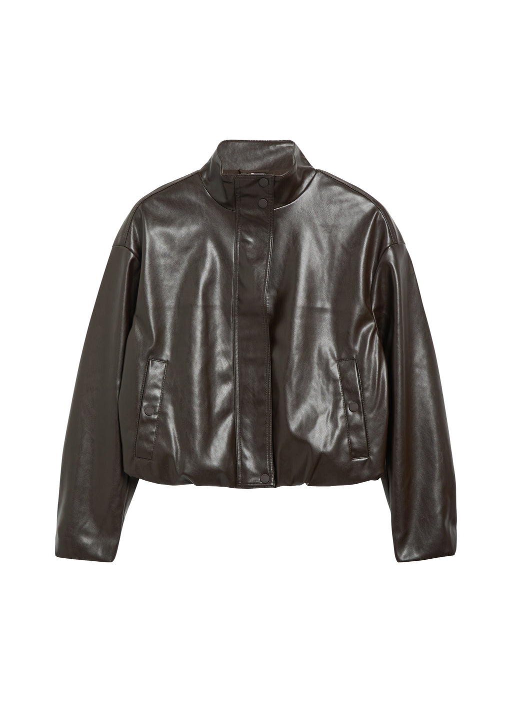 Kurze Jacke in Lederoptik mit hohem Kragen von s.Oliver