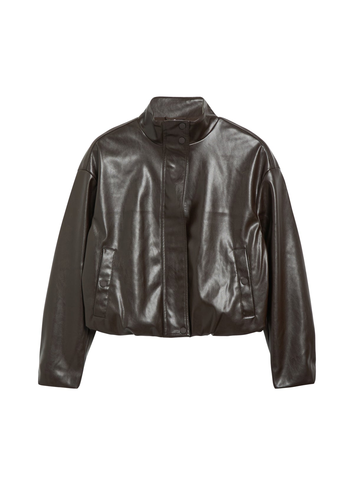 Kurze Jacke in Lederoptik mit hohem Kragen von s.Oliver