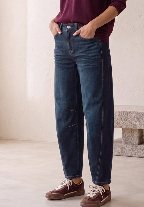 Barrel-Leg-Jeans Karlie in Dunkelblau von Street One