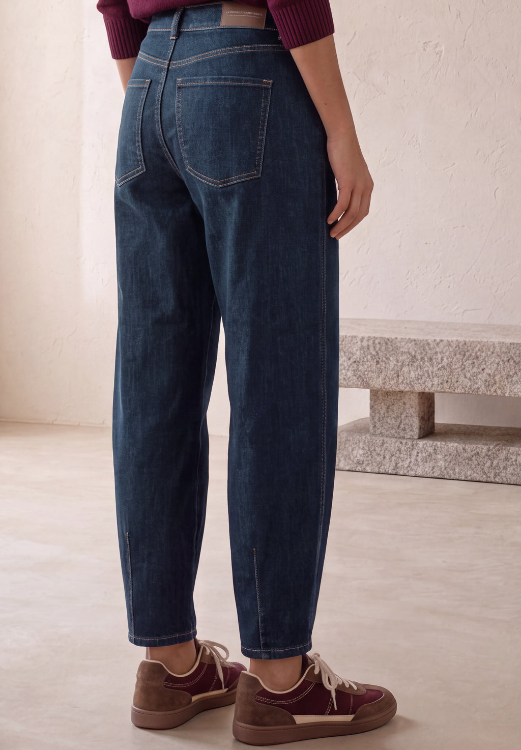 High Waist Barrel Leg Jeans im Loose Fit