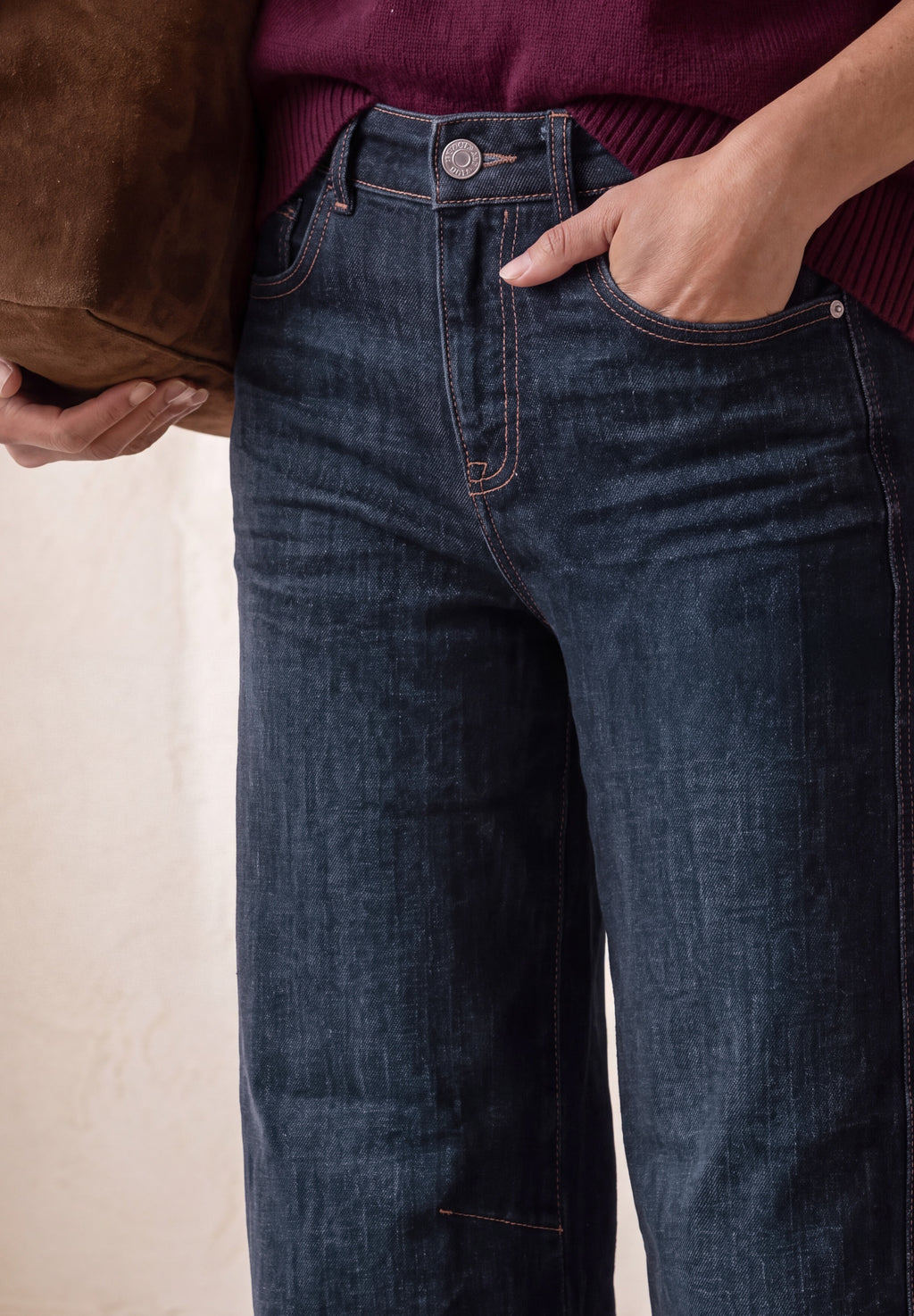 High Waist Barrel Leg Jeans im Loose Fit