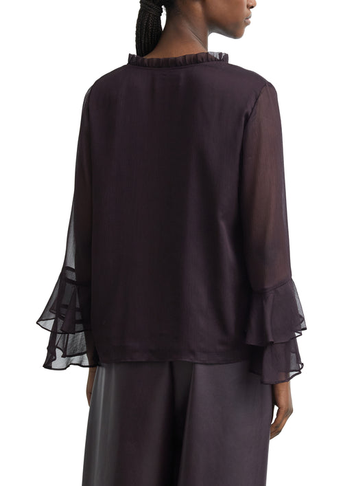 Chiffonbluse mit Volantärmeln von Comma