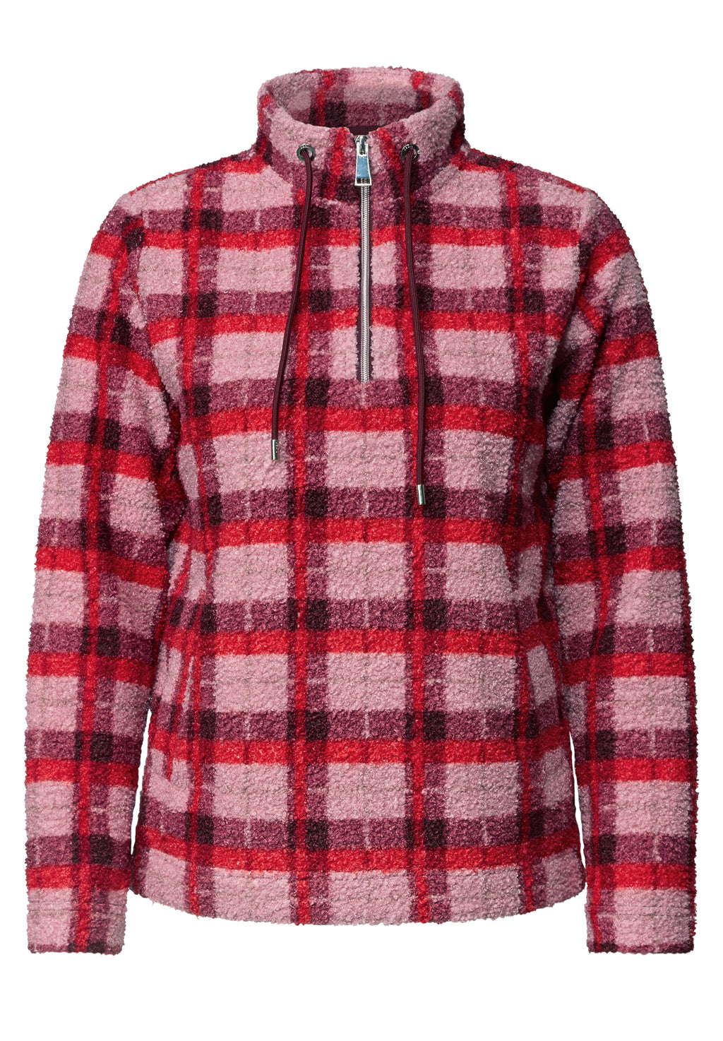 Langarm Teddy-Shirt mit Karomuster