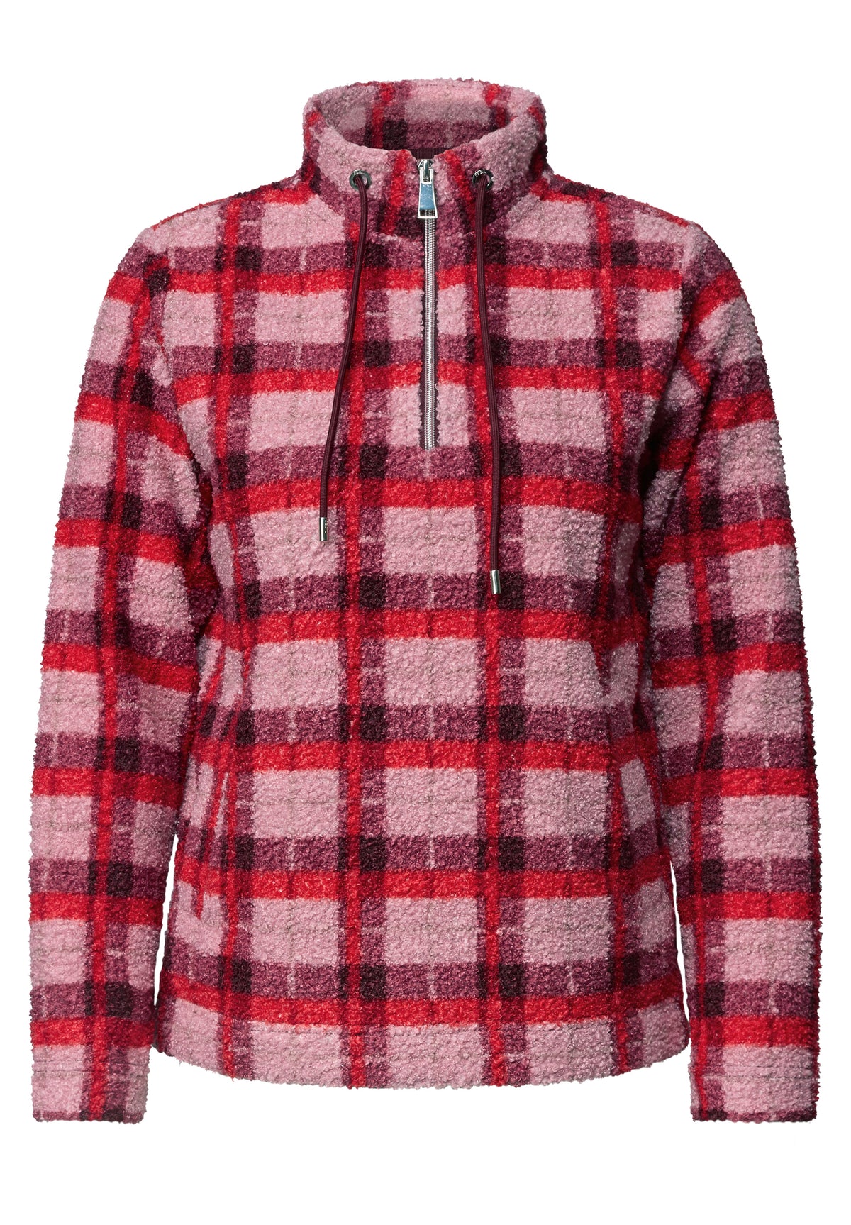 Langarm Teddy-Shirt mit Karomuster