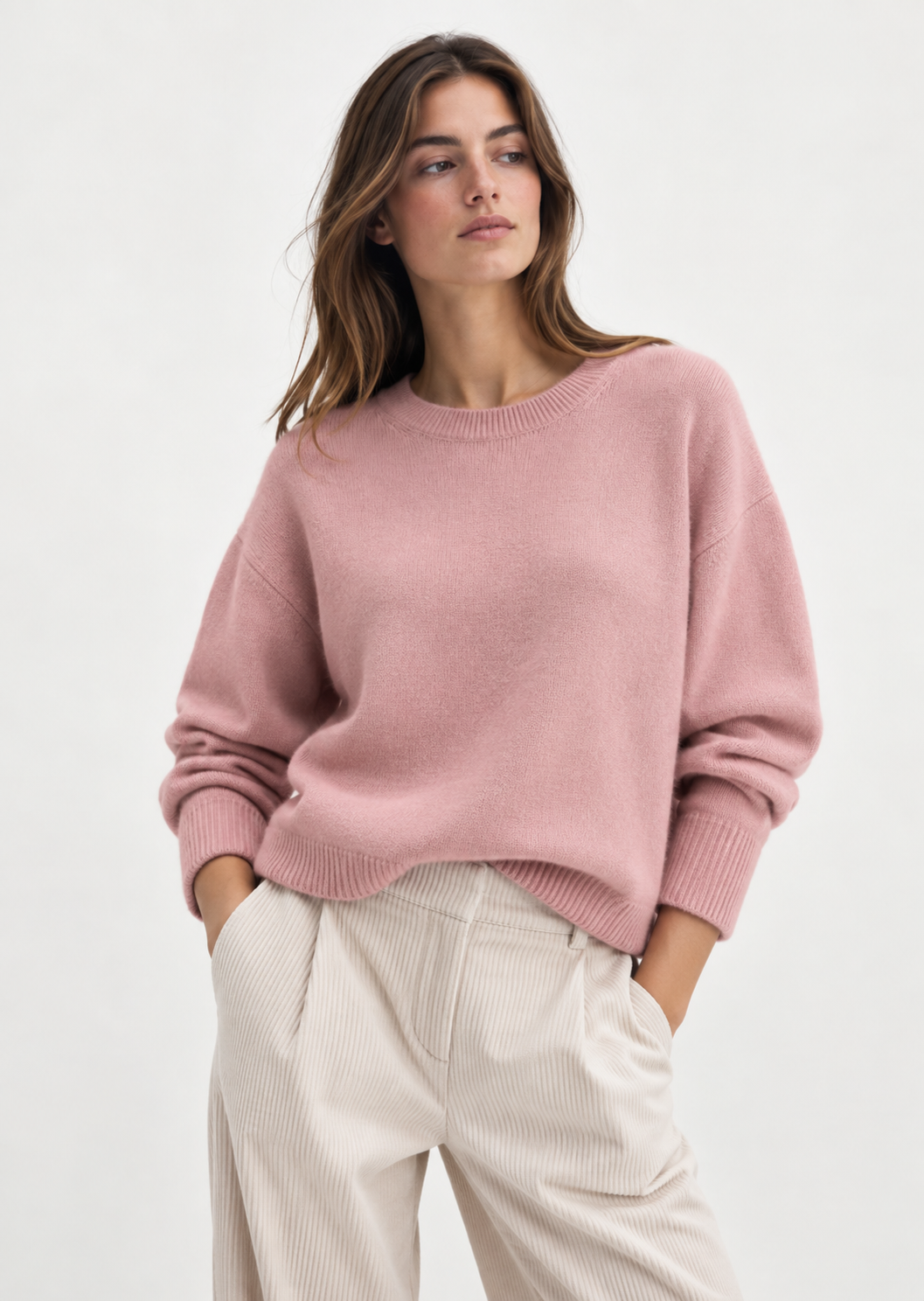 Schurwollpullover mit Rundhals von Marc O'Polo