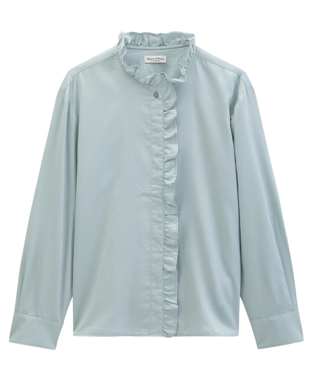 Bluse mit Rüschen-Stehkragen von Marc O'Polo