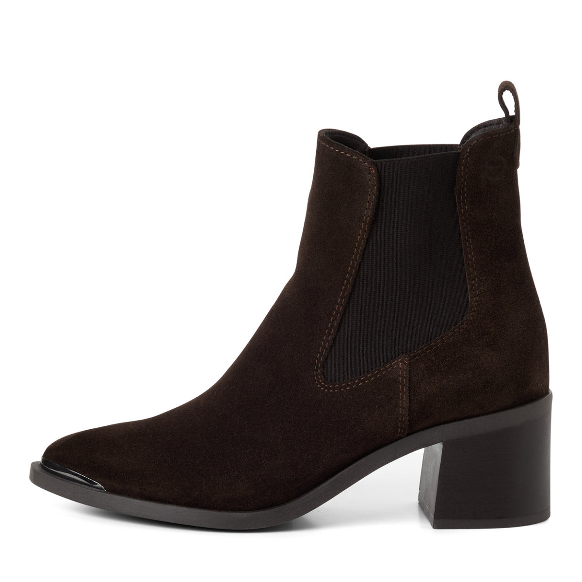 Chelsea Boots aus Veloursleder in Mocca von Tamaris