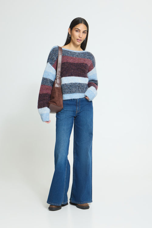 Streifen-Strickpullover Zulu von Ichi
