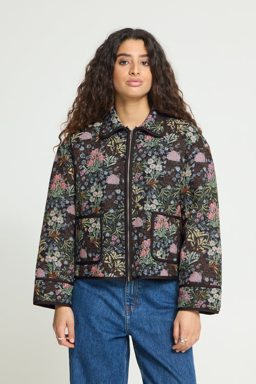 Jacke Hulina mit Blumen-Jacquard von Ichi