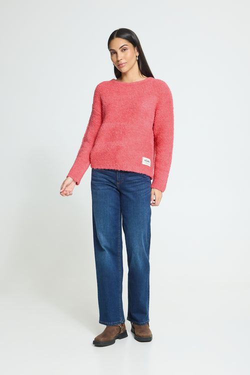 Flauschiger Strickpullover Sarisa von Ichi