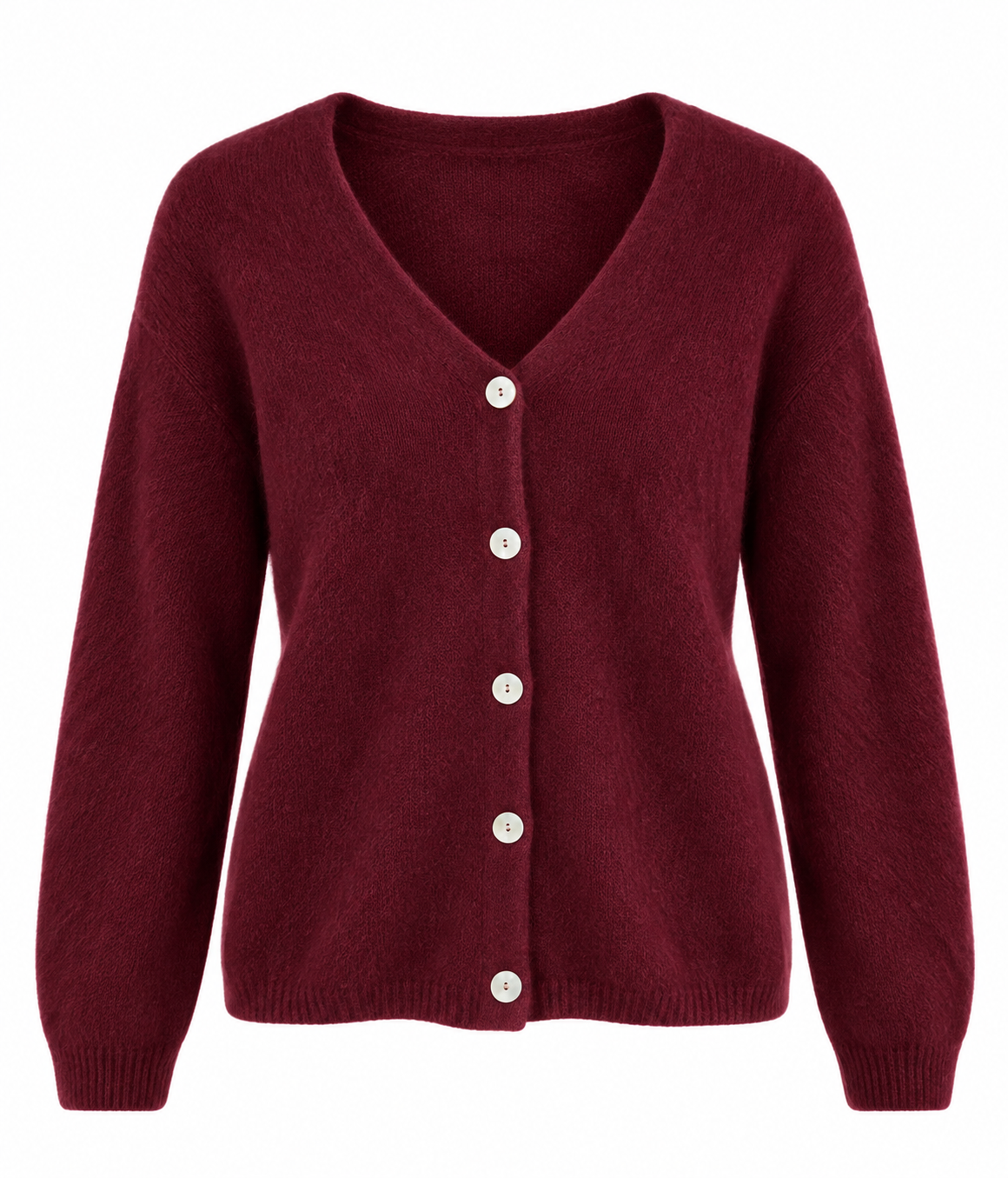 Da.Jacke Strick/Wirk - Bella Italia - weinrot - one size