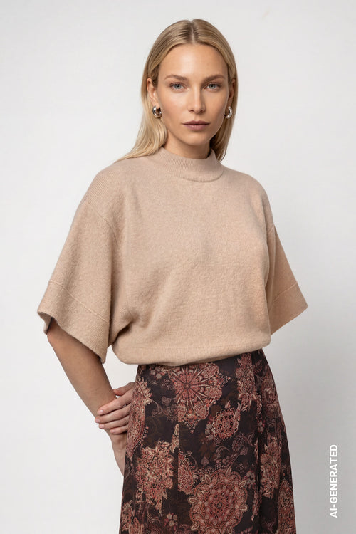 Strickpullover mit kurzen Fledermausärmeln von Monari
