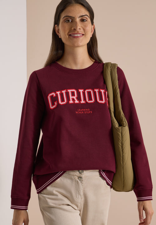 Sweatshirt mit Rundhals und Stickerei von Cecil
