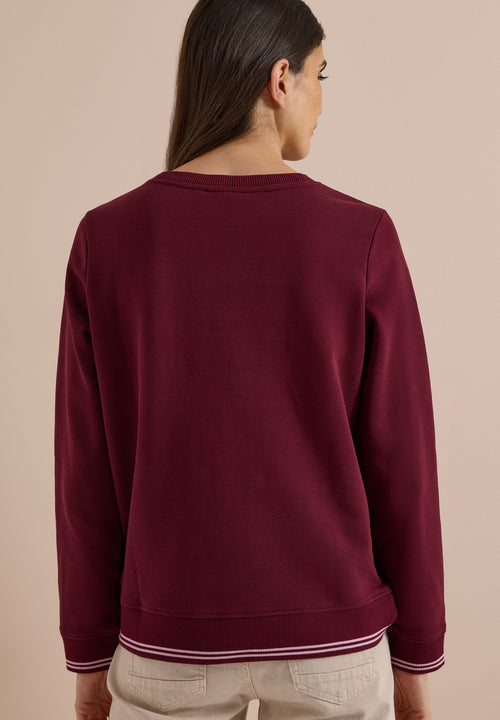 Sweatshirt mit Rundhals und Stickerei von Cecil