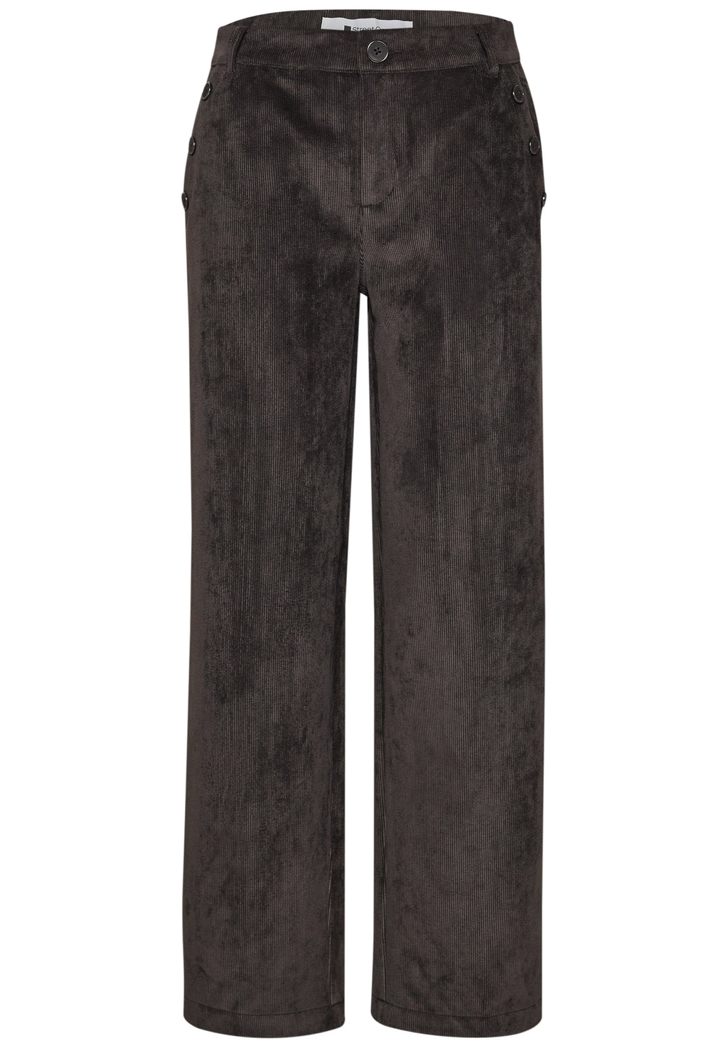 Mid Waist Straight Leg Hose mit Knöpfen