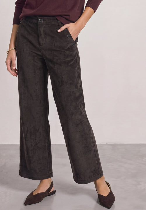 Straight-Leg-Hose Amalia mit Knopfdetails von Street One