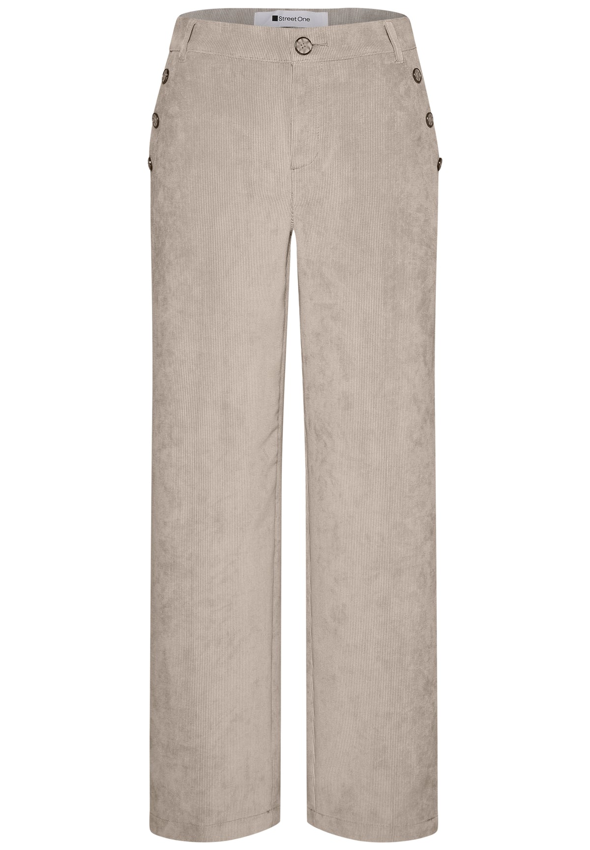 Straight-Leg-Hose Amalia mit Knopfdetails von Street One