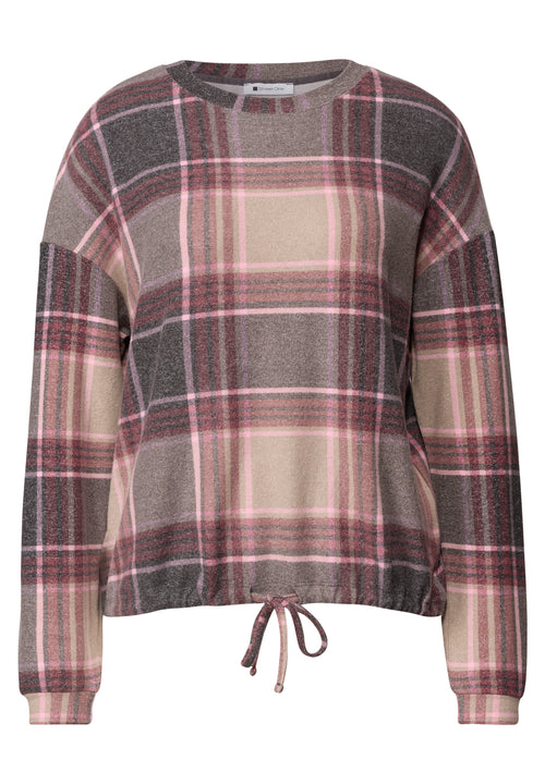 Langarm Shirt mit Rundhals und Karomuster