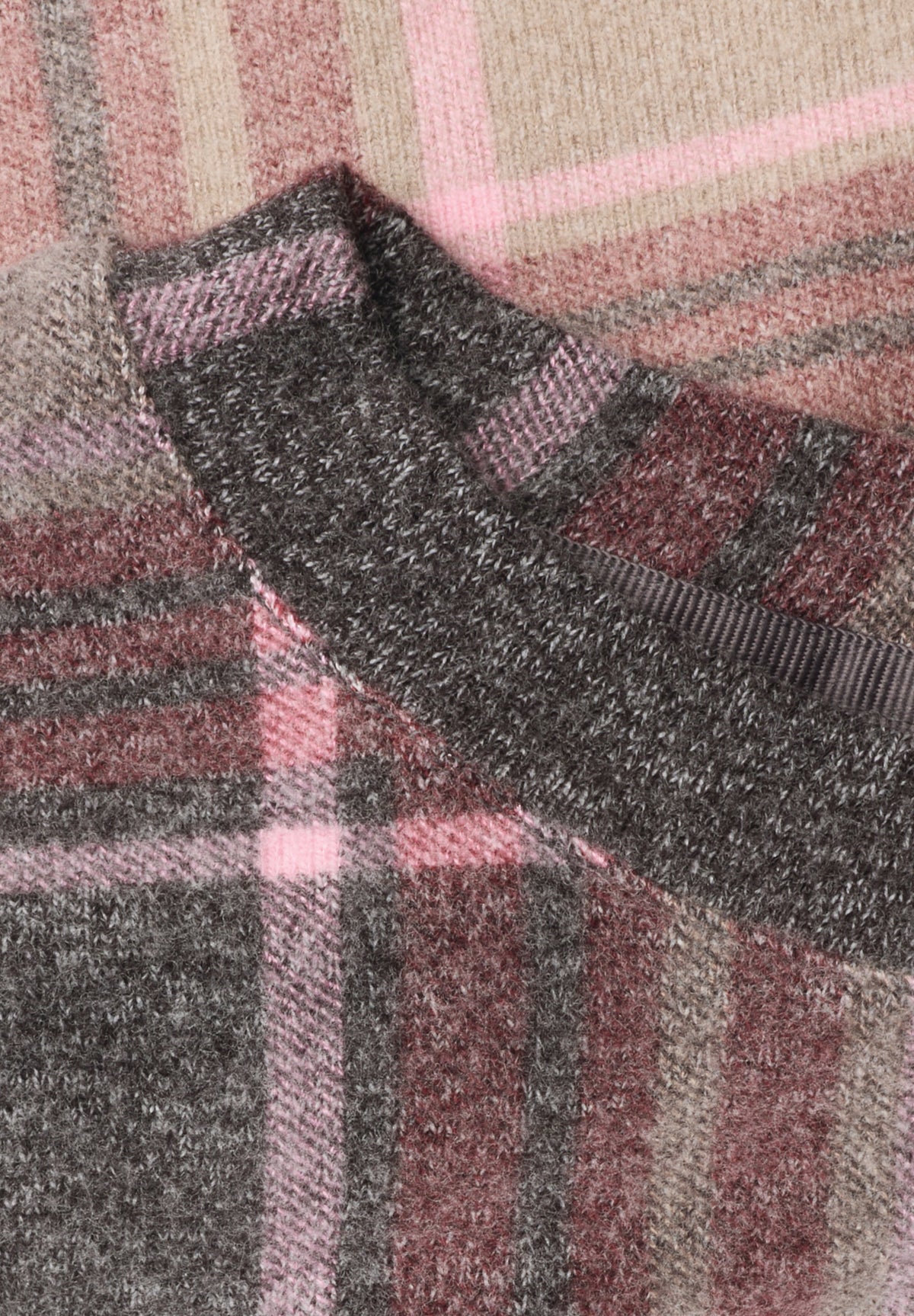 Langarm Shirt mit Rundhals und Karomuster