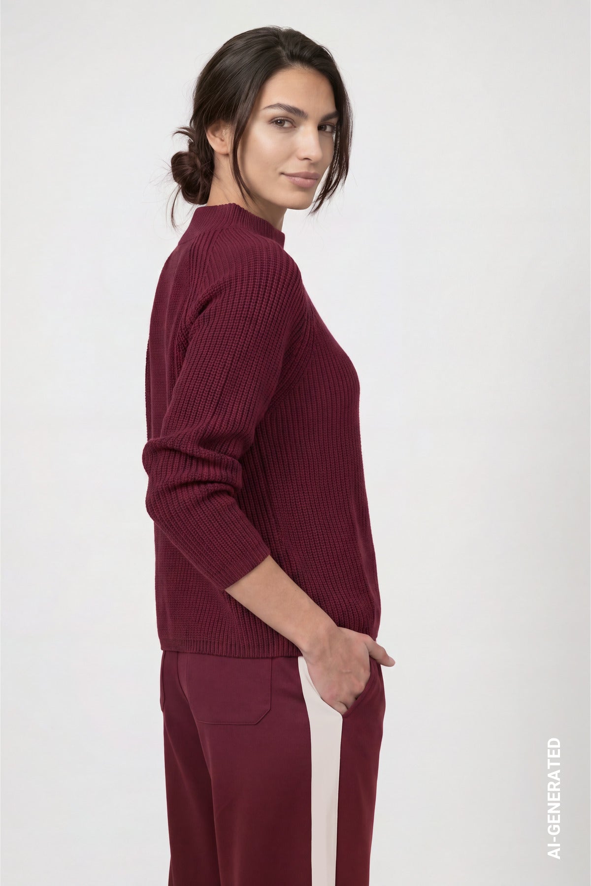 Strickpullover mit Stehkragen von Monari