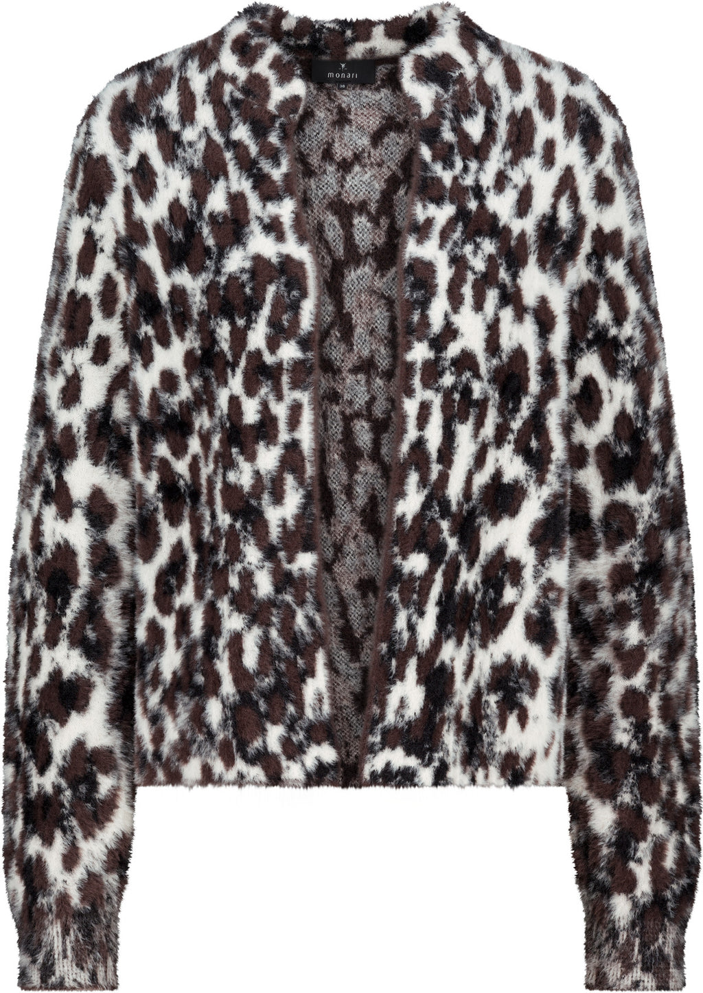 Flauschige Leo-Strickjacke
