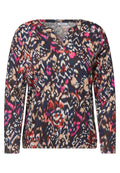 Gemustertes Shirt mit Split Neck im Tunika-Look von Cecil