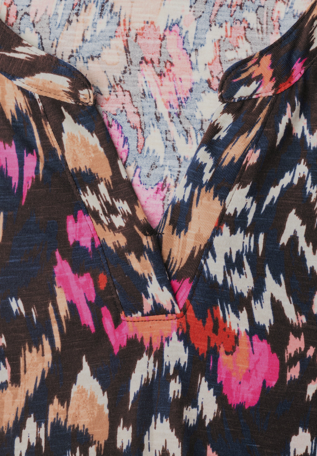 Gemustertes Shirt mit Split Neck im Tunika-Look von Cecil