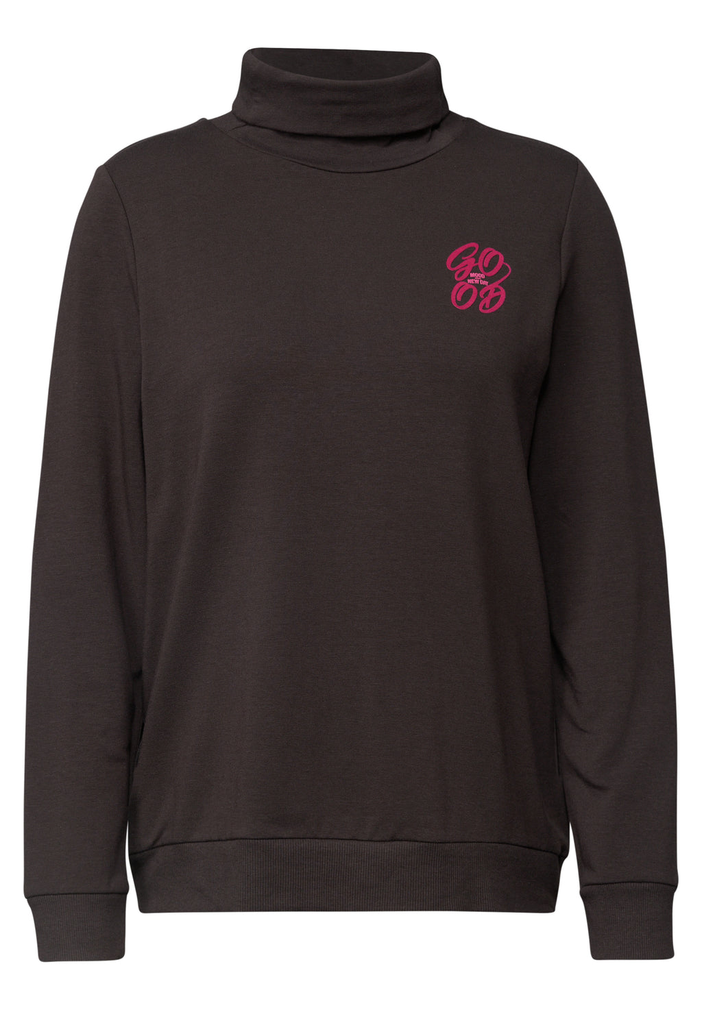 Langarm Shirt mit Turtle Neck und Print von Cecil