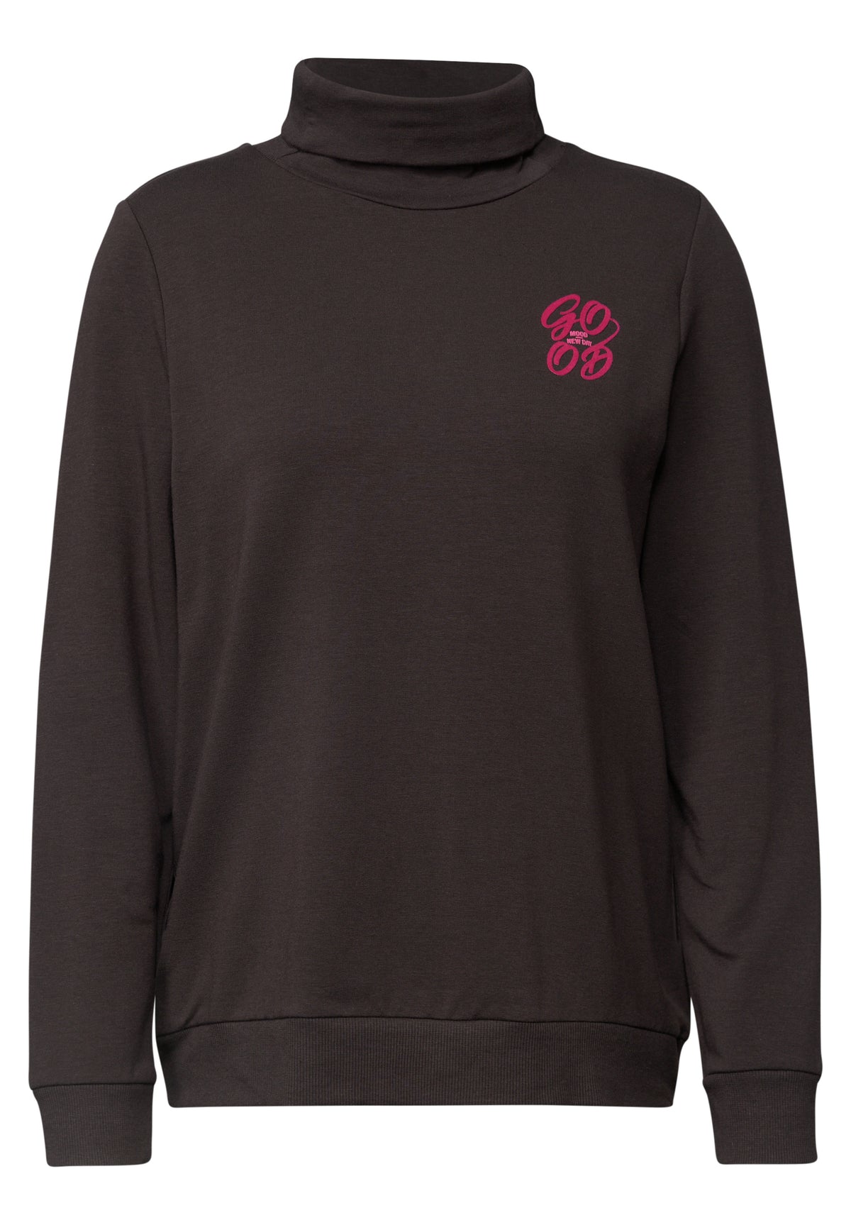 Langarm Shirt mit Turtle Neck und Print von Cecil