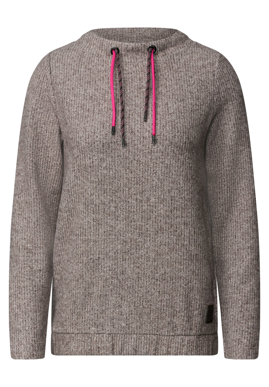 Shirt in Rippstruktur mit Funnel Neck von Cecil