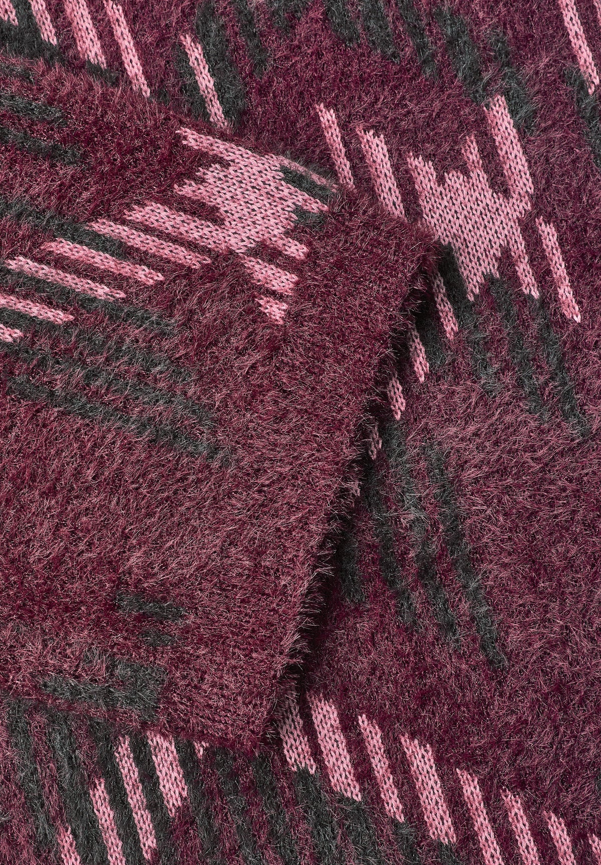 Kurzarm-Jacquardpullover mit Karomuster von Street One