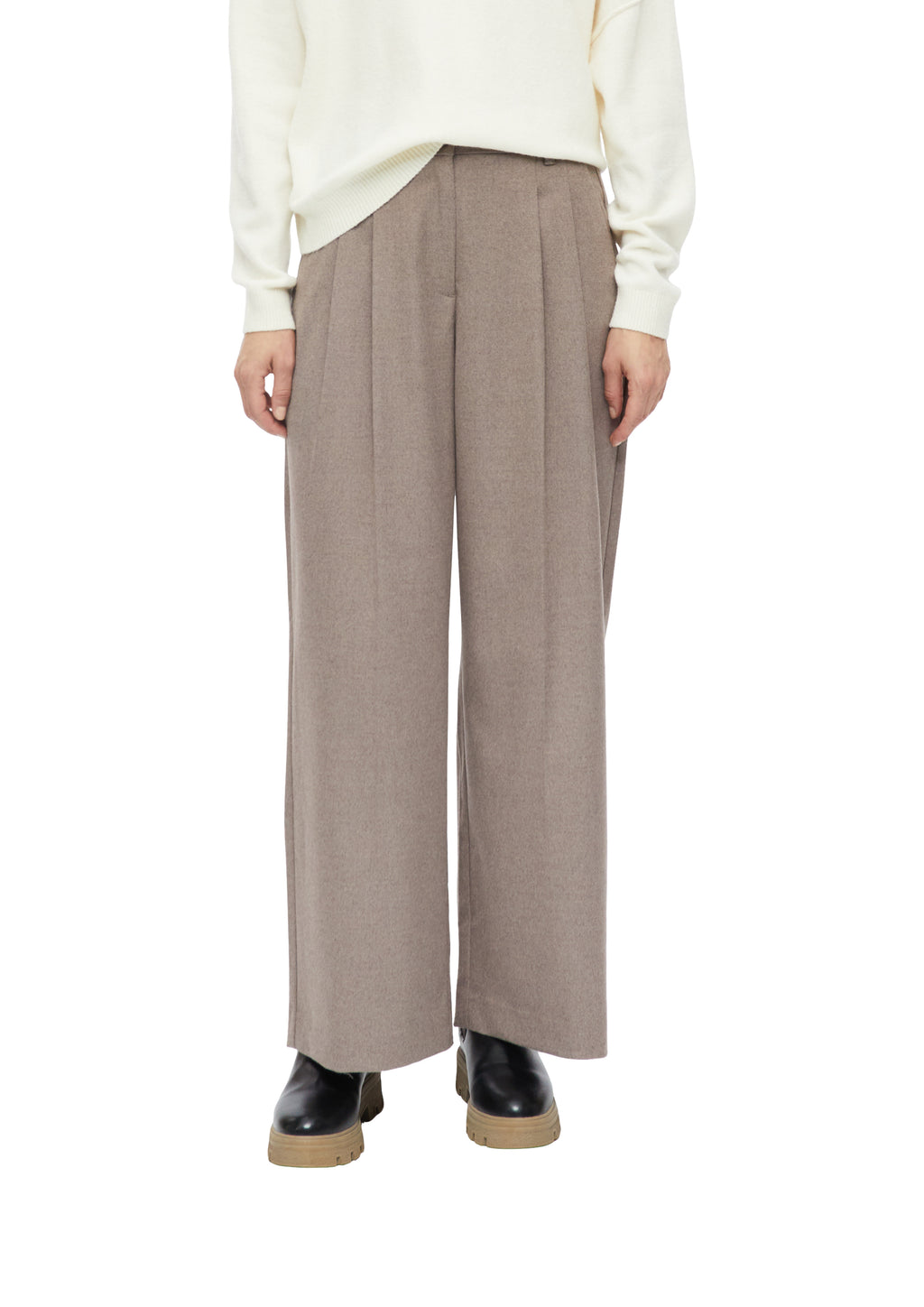 Extra Wide Leg Hose mit Bundfalten von s.Oliver