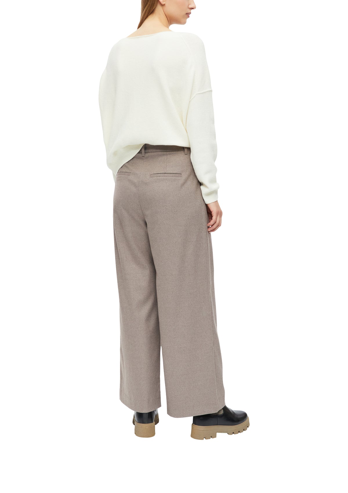 Extra Wide Leg Hose mit Bundfalten von s.Oliver