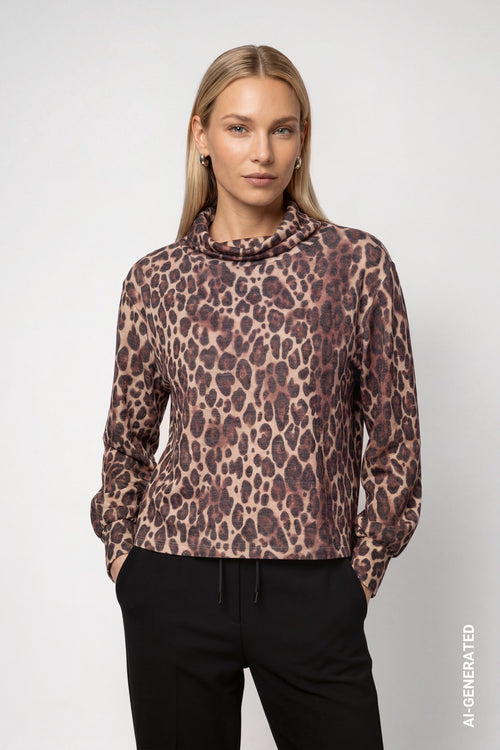 Sweatshirt mit Leomuster