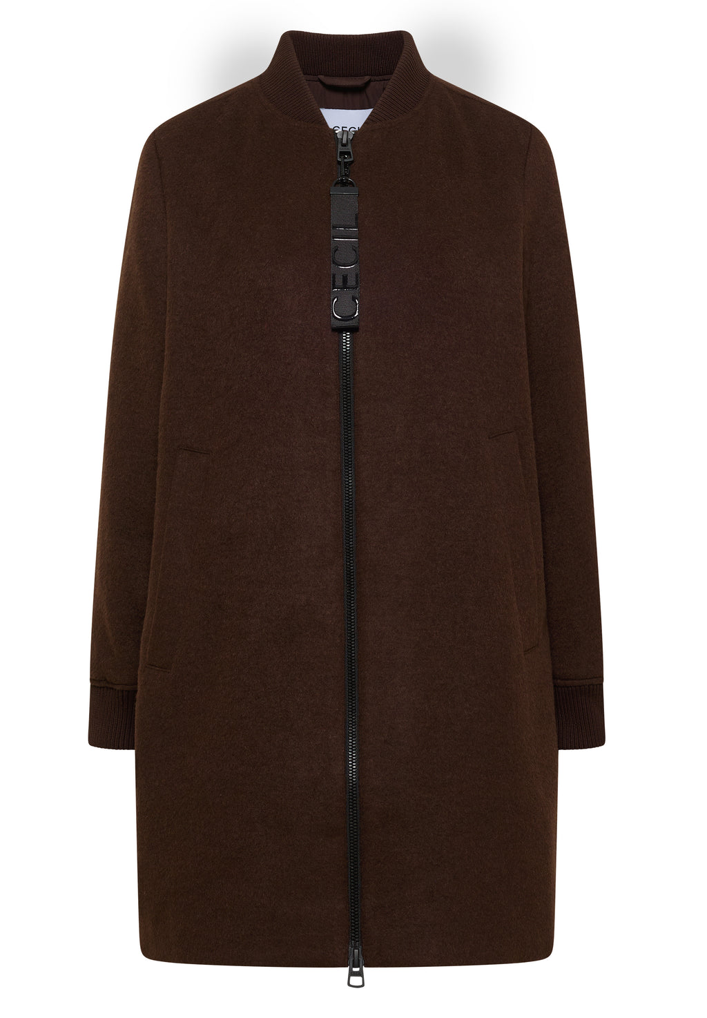 Langer Blouson mit Wollanteil