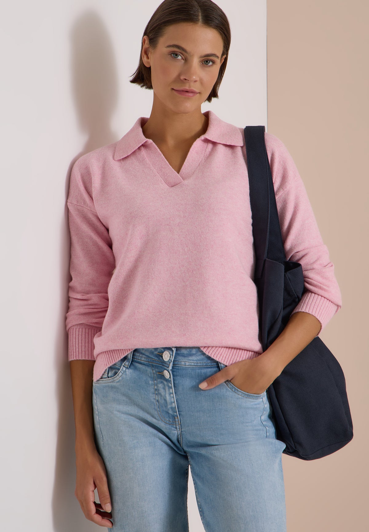 Langarm Pullover mit Polokragen von Cecil