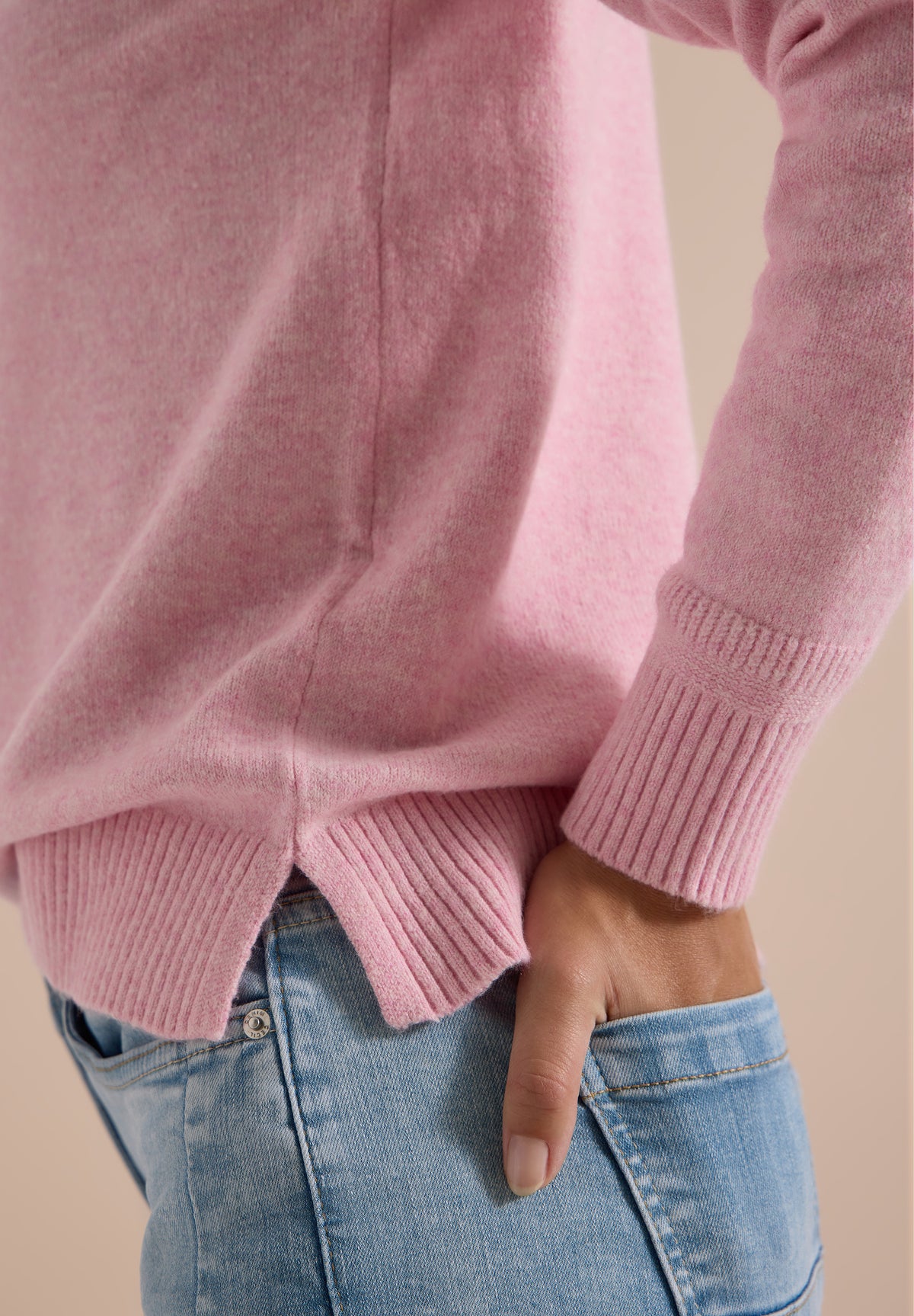 Langarm Pullover mit Polokragen von Cecil