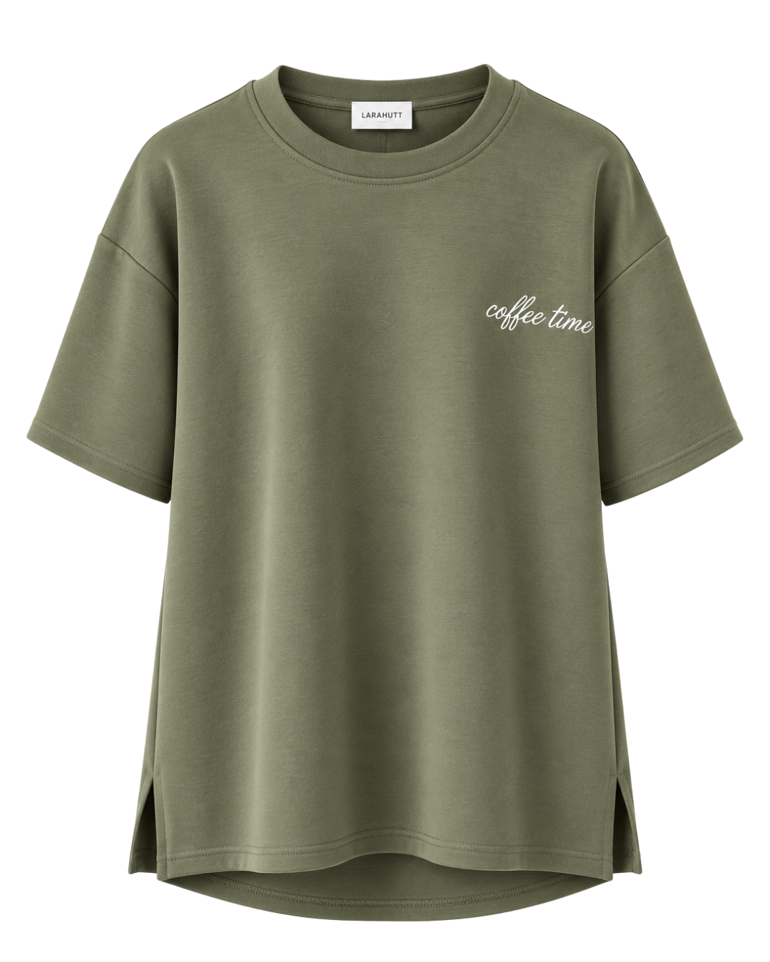Da. T-Shirt - Gieck Fashion - oliv uni - L