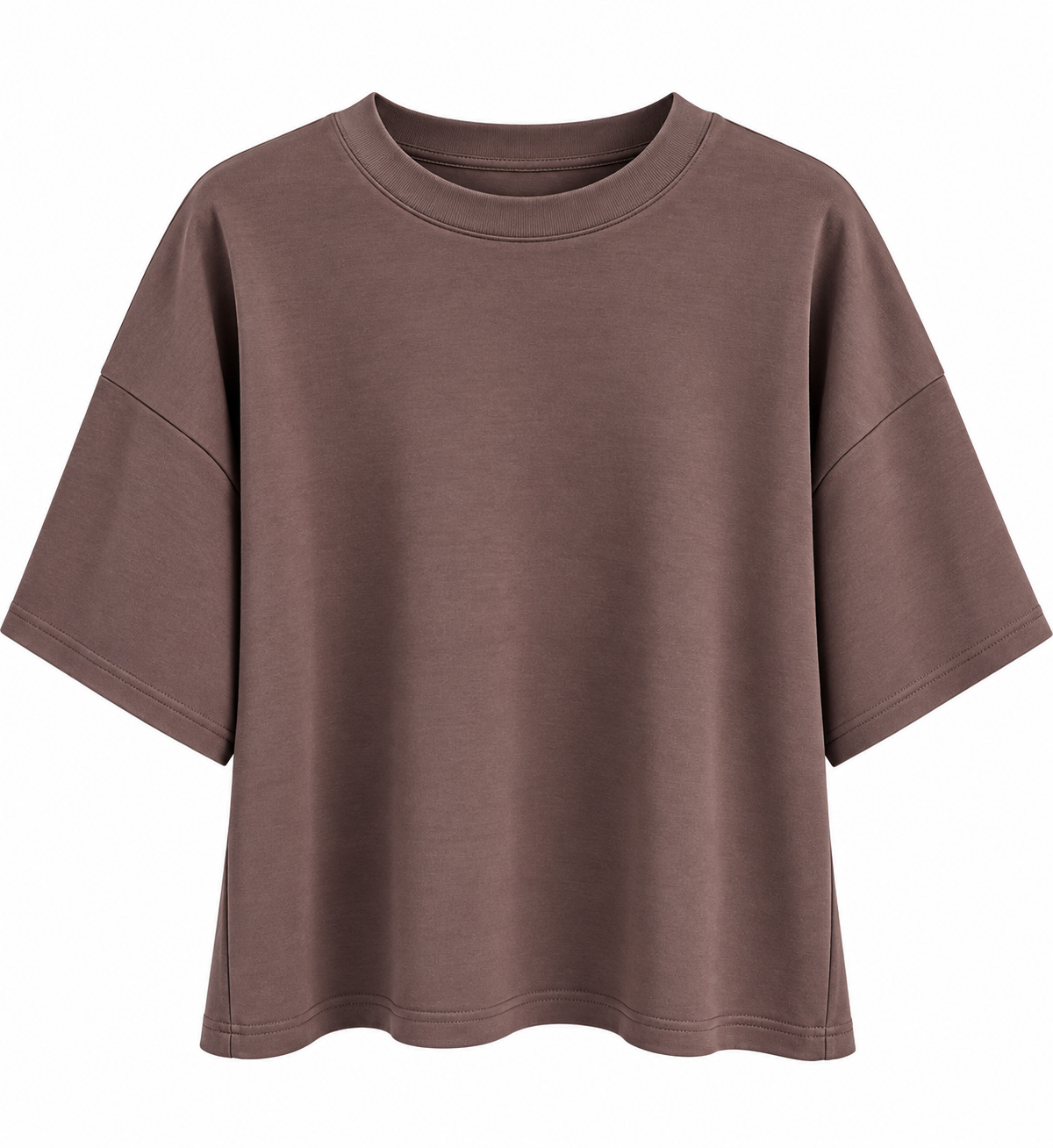 Da. T-Shirt - Gieck Fashion - braun uni - XL