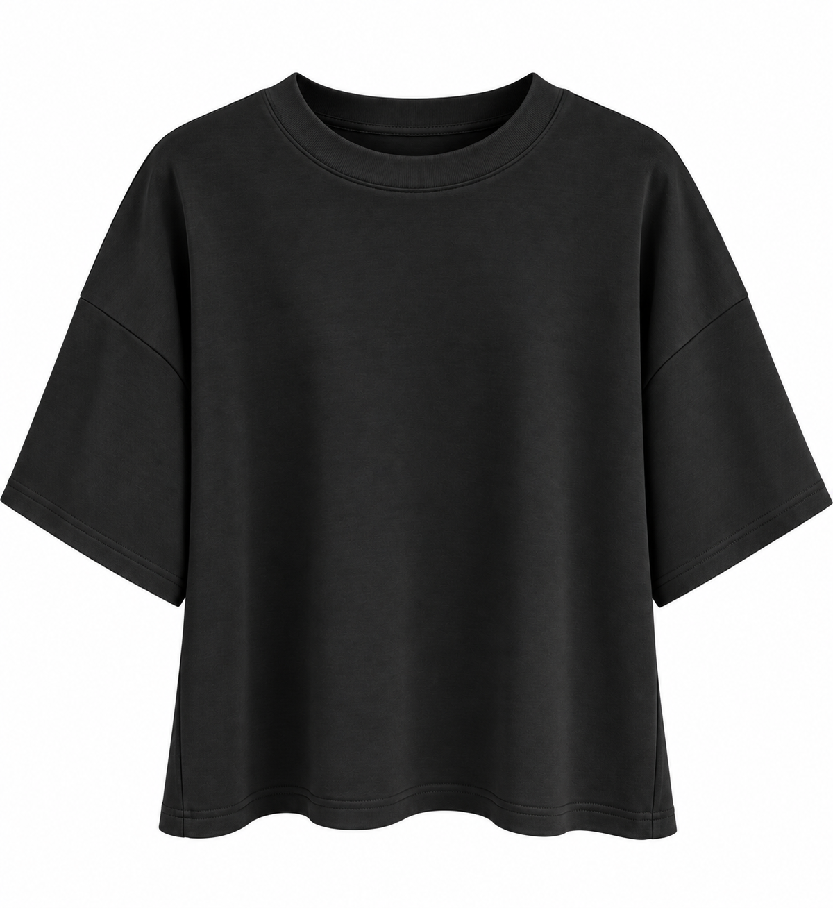 Da. T-Shirt - Gieck Fashion - schwarz uni - M
