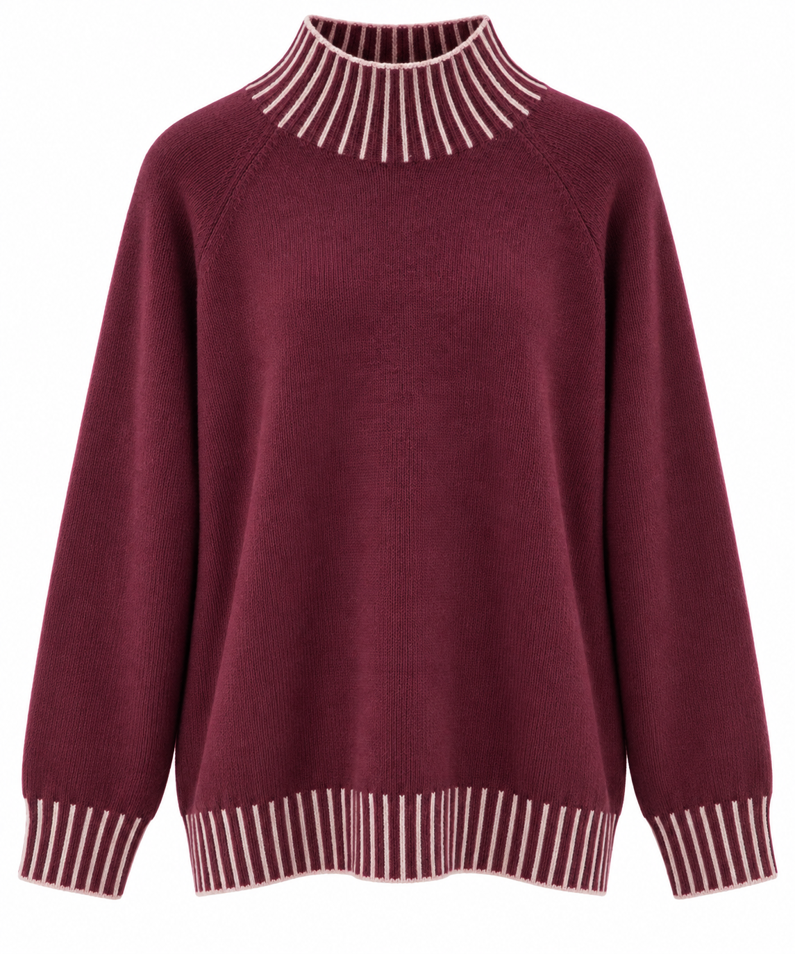 Strickpullover Sissi mit hohem Rippkragen von Houy Mode