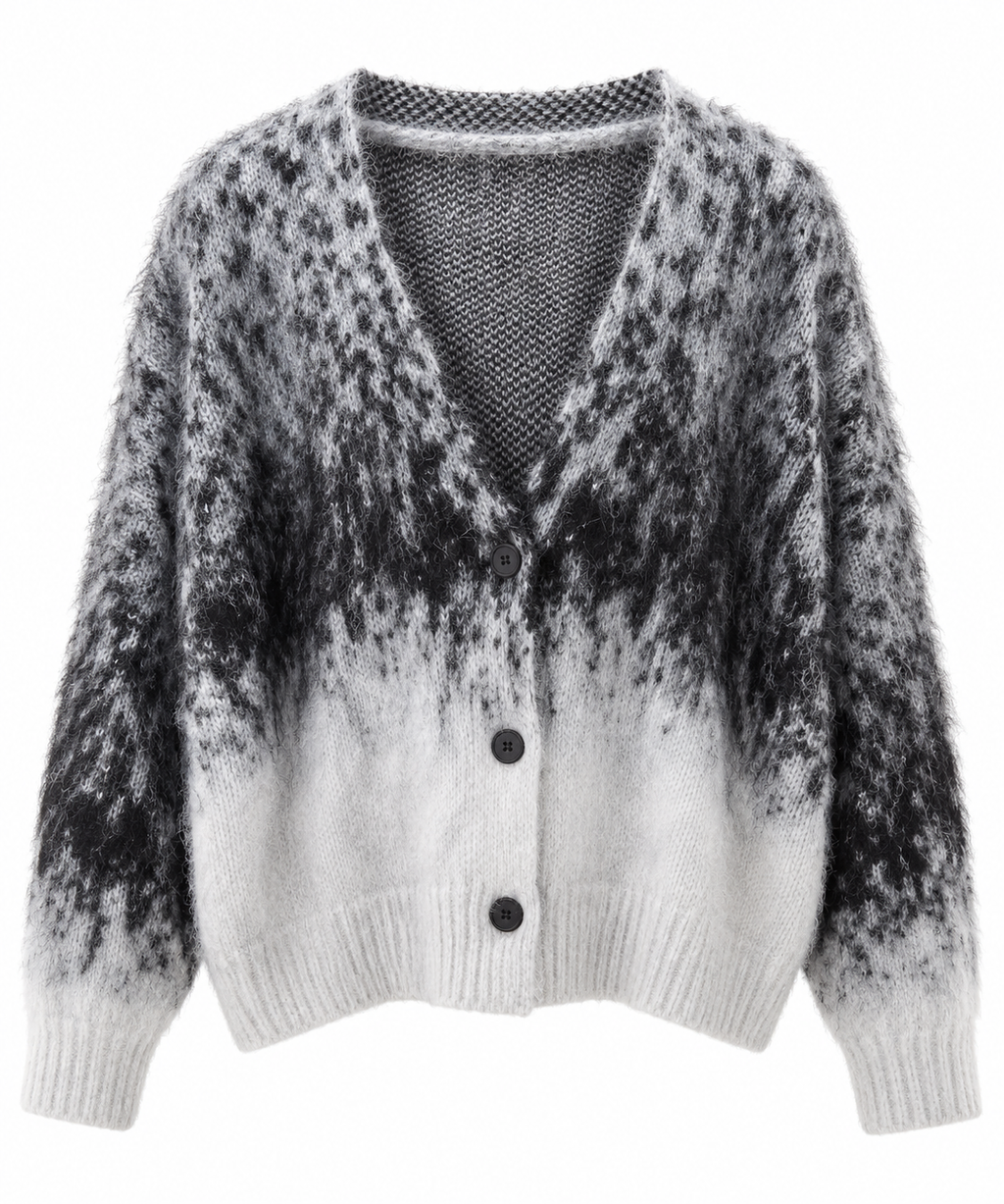 Da.Jacke Strick/Wirk - Bella Italia - schwarz - one size