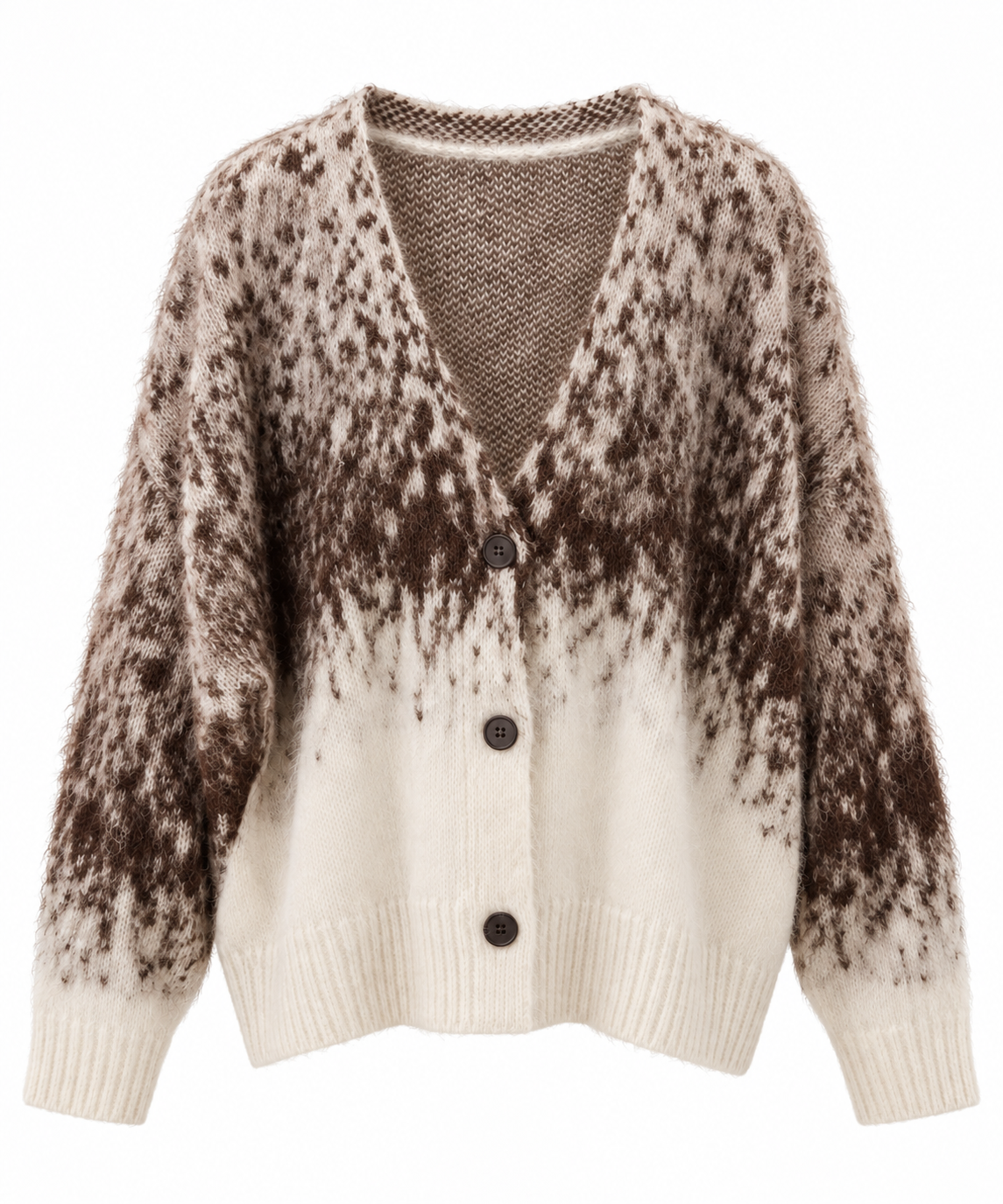 Da.Jacke Strick/Wirk - Bella Italia - schoko - one size
